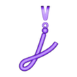 J-lower-case-wire-3d-letter-pendant-charm.STL J Buchstabe anfängliche 3d Kleinbuchstaben Draht Anhänger Charme Bügel 3D-Druck Modell