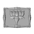 Flower-lotus-Square-frame-Motif-bead-V2-capital-column-05.jpg Square lotus flower motif onlay ornament relief 3D print model