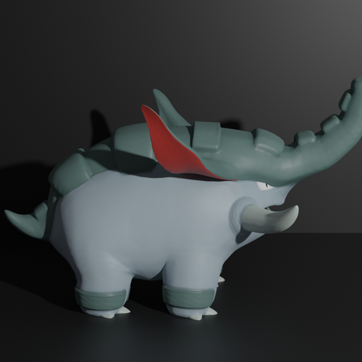 Donphan3.png Modèle d'impression 3D de Phanpy et Donphan