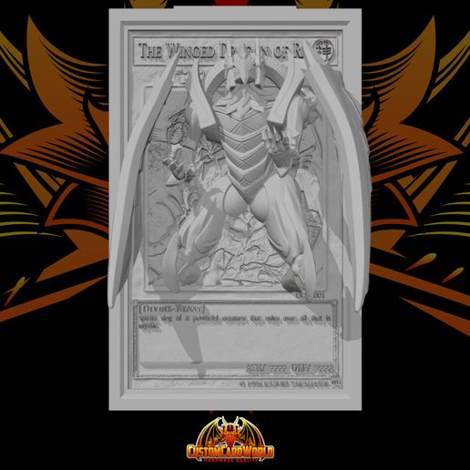 Yugioh Full 3D Card - The Winged Dragon of RA STL File for 3D  printingCults
