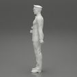 Girl-0012.jpg 3D file Naval reserve officer standing holding gun・3D printer model to download