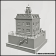 New-London-Ledge-Lighthouse-8.png NEW LONDON LEDGE LIGHT - N (1/160) SCALE MODEL LANDMARK