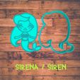 Diseño sin título.jpg Siren cookie cutter / Cortador de galleta de Sirena