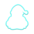 1.png Santa Cookie Cutter | With personalized Text Box | STL File
