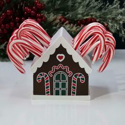 Thumbnail.jpeg Gingerbread Candy Cane Holder  - AMS Files Included! - PERSONAL LICENSE