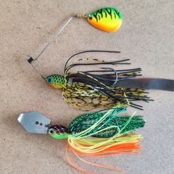1.jpeg Archivo STL Spinnerbait Chatterbait Plomo / Estaño / estaño molde maestro SEÑUELO DE PESCA・Modelo imprimible en 3D para descargar