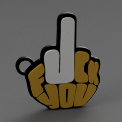 Captura-de-pantalla_20230129_072518.png Archivo STL LLAVERO FUCK YOU・Modelo para descargar y imprimir en 3D