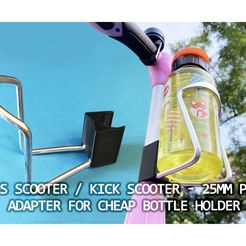 09_2.jpg Kids scooter / kick scooter - 25mm pipe adapter for cheap aluminium water bottle holder