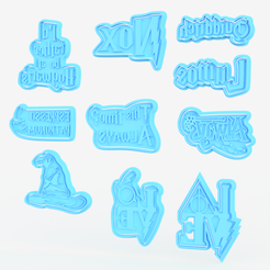 Screenshot_2.png 3D file Harry Potter lettering cookie cutter set of 10・3D printing model to download, roxengames