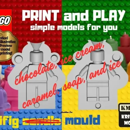 lego minifig candle mould | 3D Printable STL
