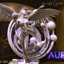 1a.jpg Archivo 3D Aurora cyber angel・Modelo para descargar y imprimir en 3D, walades
