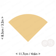 1-4_of_pie~3.25in-cm-inch-cookie.png Slice (1∕4) of Pie Cookie Cutter 3.25in / 8.3cm