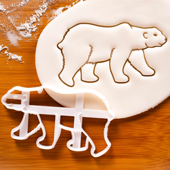Snímek-obrazovky-2022-11-20-211205.png STL file Polar Bear cookie cutter・Design to download and 3D print