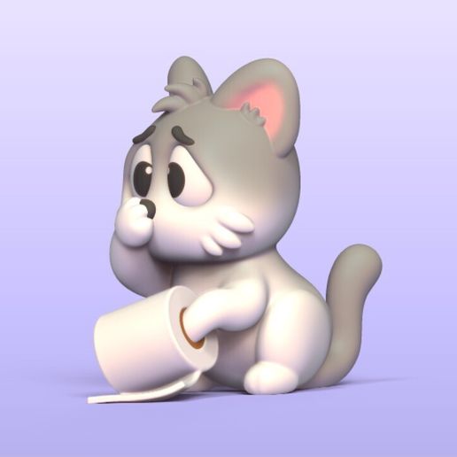 🐱 Cat Toilet Paper・ 3D File for 3D printing・Cults