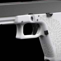 9f119db9d35b4f00bda923e22de2ae5b.png STL file glock 19 snakeskin stipple・Template to download and 3D print