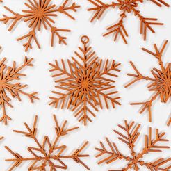 1.jpeg Christmas tree snowflake ornament decoration with hanging loop