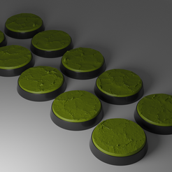 25mm-base-dry-ground-overview.png 10x 25mm bases with dry ground (+toppers)