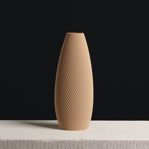 Textured Ellipse Vase, Vase Mode 3D Model | Slimprint