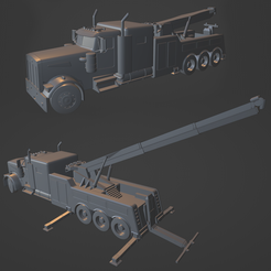 Recovery_Truck.png STL file N Scale Semi Recovery Truck・3D print model to download
