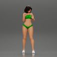 3DG-0006.jpg Attractive girl in bikini and heels Leaning Against car