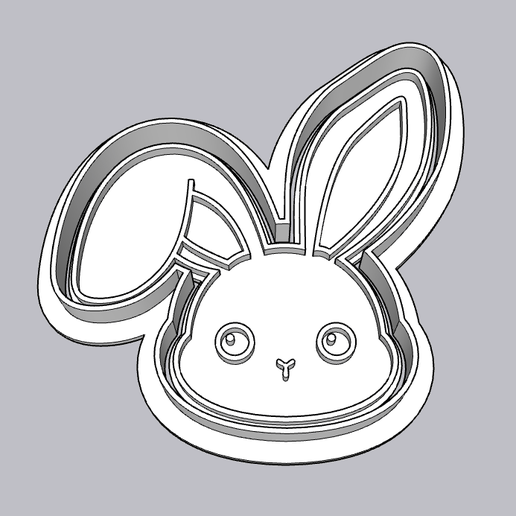 Cara Easter Bunny cookie cutter face