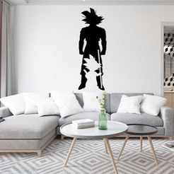 ideas-de-decoracion-de-salas-modernas-silueta-goku-2.jpg STL file Goku silhouette 2・3D printable model to download