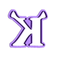 K_Ucase.stl sherk - alphabet font - cookie cutter