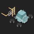 1-09.jpg Cute Mecha Forklift Toy - Modular 3D Printable Assembly Kit
