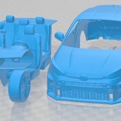 Toyota-Yaris-GR-2020-Cristales-Separados-1.jpg 3D file Toyota Yaris GR 2020 Printable Car・3D print design to download, hora80