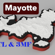 E_STL_976_Mayotte-v3-texte.png 976 Mayotte - Relief island - STL & 3MF - 3D printing
