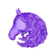 Horse_hollow.stl Basrelief Horse and Unicorn Head