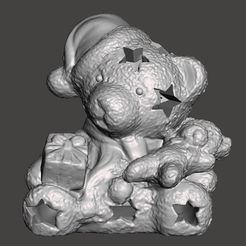 bear-tea-light.jpg christmas bear tea light
