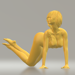 Gretchen.png 3D file Gretchen Sexy Come Hither Pinup・3D printing model to download