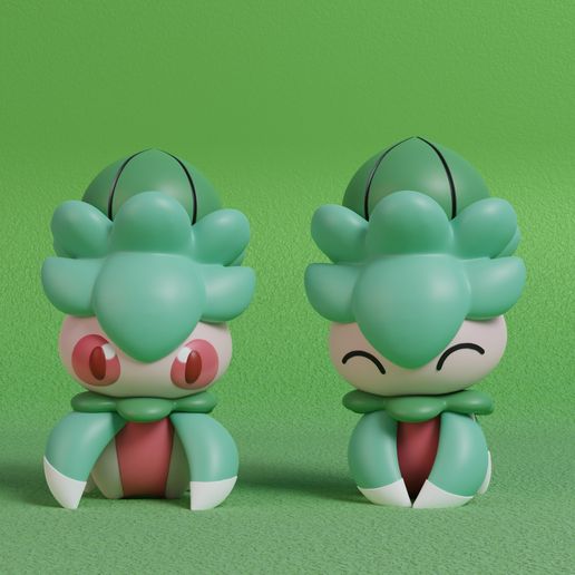 fomantis-render.jpg Pokemon - Fomantis and Lurantis with 2 poses