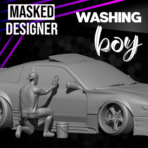 WASHING BOY 3D model