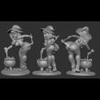 Witch_Turnaround01.JPG Witch Pinup - Cauldron 3D print model