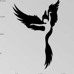Screenshot-2023-10-01-222326.png STL file Wall tattoo woman and raven・3D printer design to download