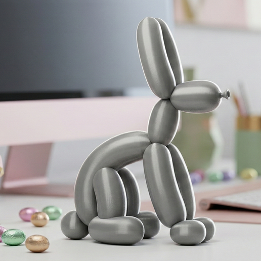 Balloon Bunny Sculpture - Modern Minimalist Easter & Art Decor