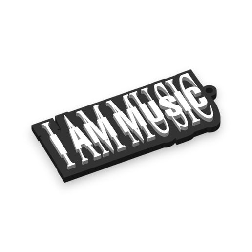🎵 I AM MUSIC KEYCHAIN (PLAYBOI CARTI)・ STL File for 3D printing
