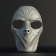 1.png Masquerade Party Face Mask - Alien Face Mask 3D print model