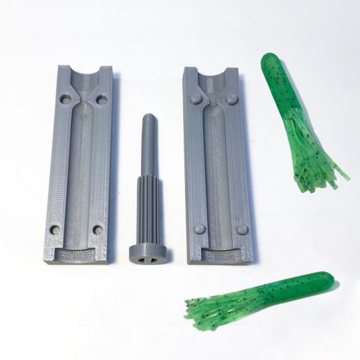 Fishing Tube Bait Mold (Single Cavity Test Mold) - 3D model önizlemesi