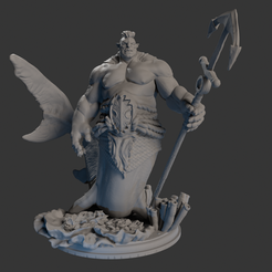 tbrender_Viewport_004.png STL file Great White Merfolk・3D print design to download, Benzychan