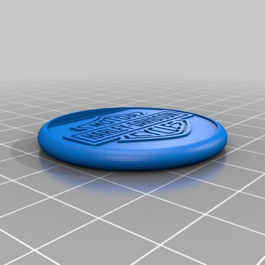 small simple harley davidson keyring - 3D model önizlemesi