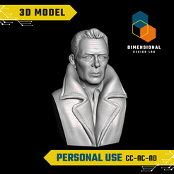 Albert-Camus-Personal.png 3D Model of Albert Camus - High-Quality STL File for 3D Printing (PERSONAL USE)