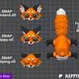 Fox_cub_files.jpg Fox cub the articulated flexi toy (#33) v2025 - SNAP+AMS