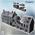1-PREM.jpg Set of four damaged modern buildings with large access door and destroyed roofs (35) - Modern WW2 WW1 World War Diaroma Wargaming RPG Mini Hobby