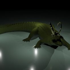 Crok_loki.jpg STL file Crocodile Loki Variant・3D printing template to download, RedDirt3D