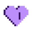 A Bonus V2 Bottom - Multicolor.stl 8-Bit Heart Clicker Fidget Toy / Keychain / Set