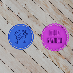 1.png STL file COOKIE CUTTER happy new year's eve・3D print design to download