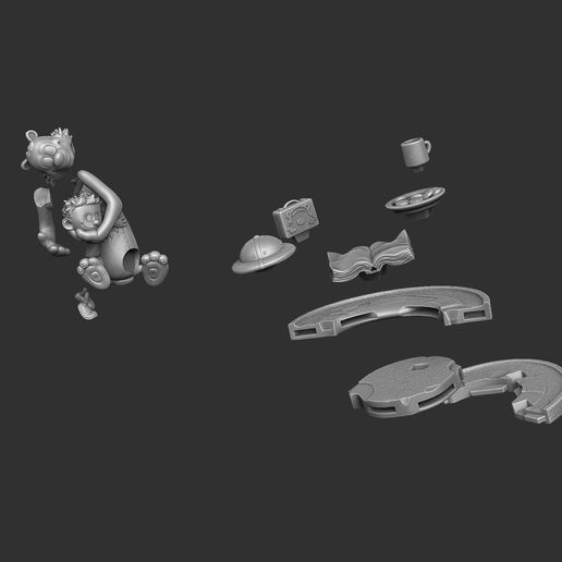 21.jpg Calvin y Hobbes para la impresión 3d stl abrazo modelo